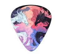 Juego de 12 púas para guitarra, cómodas en la mano con bordes lisos, tres grosores para que coincida con el cielo yin yang