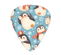 Juego de 12 púas para guitarra, cómodas en la mano con bordes lisos, tres grosores para que coincida con los bonitos pingüinos que toman fotos. Impresión