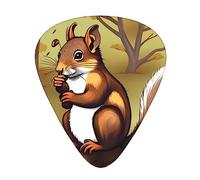 Juego de 12 púas para guitarra de ardilla que come nueces, 3 grosores para guitarra acústica, bajo, guitarra eléctrica y mucho más.