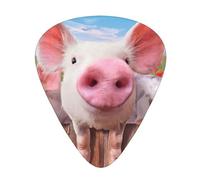 Juego de 12 púas para ukelele, bajo, guitarra eléctrica y acústica, ideal para guitarristas, divertido y lindo cerdo