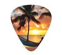 Juego de 12 púas para ukelele, bajo, guitarra eléctrica y acústica, ideal para guitarristas, hamaca de playa y coco