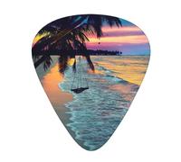 Juego de 12 púas para ukelele, bajo, guitarra eléctrica y acústica, ideal para guitarristas, hamaca de playa y coco