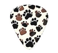 Juego de 12 púas para ukelele, bajo, guitarra eléctrica y acústica, ideal para guitarristas, huellas de perro