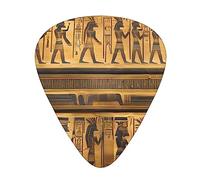 Juego de 12 púas para ukelele, bajo, guitarra eléctrica y acústica, ideal para guitarristas, jeroglíficos egipcios