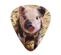 Juego de 12 púas para ukelele, bajo, guitarra eléctrica y acústica, ideal para guitarristas, lindo cerdo