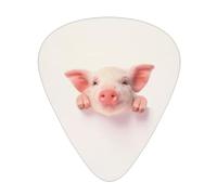 Juego de 12 púas para ukelele, bajo, guitarra eléctrica y acústica, ideal para guitarristas, lindo cerdo