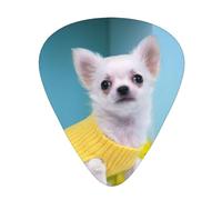 Juego de 12 púas para ukelele, bajo, guitarra eléctrica y acústica, ideal para guitarristas, lindo chihuahua