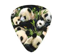 Juego de 12 púas para ukelele, bajo, guitarra eléctrica y acústica, ideal para guitarristas, lindo panda