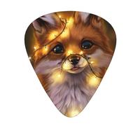 Juego de 12 púas para ukelele, bajo, guitarra eléctrica y acústica, ideal para guitarristas, lindo zorro