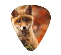 Juego de 12 púas para ukelele, bajo, guitarra eléctrica y acústica, ideal para guitarristas, lindo zorro bebé