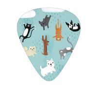 Juego de 12 púas para ukelele, bajo, guitarra eléctrica y acústica, ideal para guitarristas, lloviendo gatos y perros