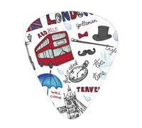 Juego de 12 púas para ukelele, bajo, guitarra eléctrica y acústica, ideal para guitarristas, Londres