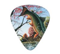 Juego de 12 púas para ukelele, bajo, guitarra eléctrica y acústica, ideal para guitarristas, pez volador de cártamo