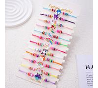 Juego de 12 pulseras con cordón de , concha y unicornio , conjunto de joyería de BFF ajustable, accesorios exquisitos para festival de , y , regalos perfectos para hija y