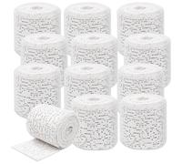 Juego de 12 rollos de vendaje de yeso para manualidades, 5 x 270 cm, vendaje de yeso para el vientre del bebé, yeso para impresión de yeso, vendaje abdominal, vendaje de yeso, vendaje de yeso para