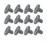 Juego de 12 ruedas de cesta para cesta inferior de lavavajillas gris - Ruedas de repuesto con soporte compatibles con Bosch para siemens para neff para constructa - para ruedas robustas de 37 mm para