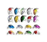 Juego de 12 señuelos de pesca biomiméticos con ojos 3D para carpa, lubina, agua dulce y agua salada, playa, lago, río, estanque, arroyo, aparejos de pesca, kit de cebo de plástico para pececillos
