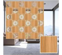 Juego de 12 separadores de habitación de 29 x 29 cm, paneles de madera y plástico, color natural, tamaños ajustables para decoración del hogar y separación de espacios