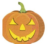 Juego de 12 servilletas (33 x 33 cm), diseño de calabaza de Halloween