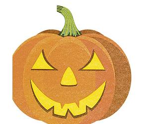 Juego de 12 servilletas (33 x 33 cm), diseño de calabaza de Halloween
