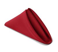 Juego de 12 servilletas de tela de poli?ster TableLinensforLess de 17 x 17 pulgadas, color rojo cereza