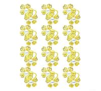 Juego de 12 servilleteros florales de perlas doradas para mesas de banquete de boda, hechos de aleación para añadir un estilo refinado a cenas formales y configuraciones de eventos