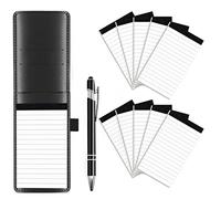 Juego de 12 soportes para bloc de notas, tamaño A7, tamaño pequeño, de piel, con blocs de notas de repuesto, a rayas, 10 unidades, multifuncional, juego de blocs de notas pequeños