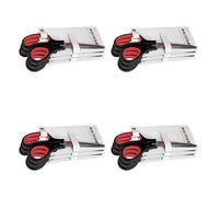 Juego de 12 Tijeras de Acero Inoxidable 18 cm Color Rojo | Pack de Tijeras Multiusos para Oficina, Hogar, Manualidades…