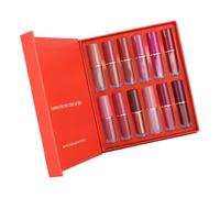 Juego de 12 tintes de labios de colores princesa que ofrecen cobertura a prueba de decoloración, cuidado hidratante resistente agua, ideal para regalar brillos de labios de larga duración