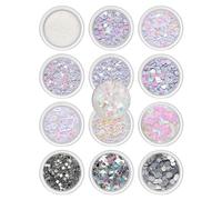 Juego de 12 uñas acrílicas con diseño de mariposa, flor y oso, decoración artística 3D para crear diseños únicos y hermosos