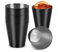 Juego de 12 vasos de acero inoxidable de 30 ml, color negro, para degustación, fiestas, etc