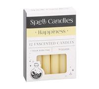 Juego de 12 velas amarillas de hechizo, velas rituales para felicidad, positividad y magia de hierbas, suministros mágicos de velas algo diferente