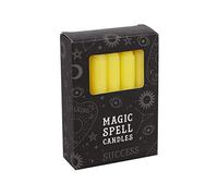 Juego de 12 velas amarillas Magic Spell-Success de Spirit of Equinox. 10,3 x 7,3 x 2,5 cm