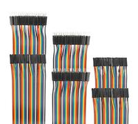 Juego de 120 cables de cinta para barra, 10 cm, 15 cm, 20 cm, 30 cm, 40 cm, 50 cm, 100 cm, opcional, Arduino Wire Cable Dupont surtido Kit macho a hembra, macho a macho a macho, multicolor