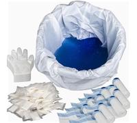 Juego de 120 forros para inodoro, 120 paquetes de gel absorbente, 240 guantes, ajuste universal para inodoros de noche y sillas de inodoro portátiles, a prueba de fugas y control de olores