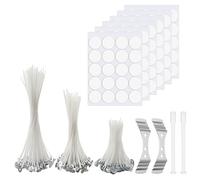 Juego de 120 mechas para velas, sin humo, tres longitudes de 10/15/20 cm, juego de fabricación propia, mechas para velas, velas DIY, lámparas de aceite, aromaterapia