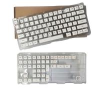 Juego de 120 teclas de repuesto para teclado mecánico, minimalista, blanco, inglés, japonés, coreano, ruso