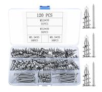 Juego de 120 tornillos y tacos para paneles de yeso y hormigón