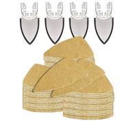 Juego de 124 papeles de lija para dedos, compatible con lijadoras Delta Einhell y Ryobi en diferentes granos, ideal para áreas estrechas o curvas, madera, metal y pulido de superficies