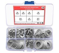 Juego de 128 arandelas de resorte cónicas moleteadas, de acero inoxidable, dentadas, cónicas, moleteadas, M3, M4, M5, M6, M8, M10