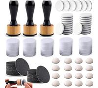 Juego de 129 mini herramientas de mezcla de tinta, incluye 3 mini herramientas de mezcla de tinta y 86 almohadillas de espuma de repuesto,mezcla de dibujo, 40 discos de lija de grano medio para