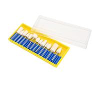 Juego de 13 brocas de rebabas para pulido, ruedas de pulido de aleación para vidrio de relojes y joyas, brocas de pulido montadas con formas de cilindro y de cabeza de guerra para