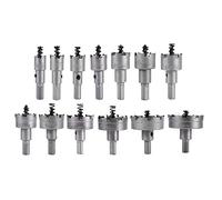 Juego de 13 brocas para sierra perforadora de metal duro, juego de brocas TCT de acero inoxidable, corona de perforación de metal, para acero inoxidable, hierro, cobre, plástico