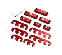 Juego de 13 clips de alambre de plástico diseñados para adaptarse a cableado de 7 a 8 mm para Chevrolet y para aplicaciones de automóviles Ford (rojo)