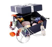 Juego de 13 cristales de curación, coloridos, natural, conjunto de protector para principiantes, colección, meditación, yoga, mujer Bellv