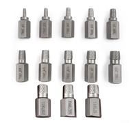 Juego de 13 extractores de tornillos para pernos y tuercas rotos oxidados, removedor de pernos hexagonales con tamaños de 1/8 a 1/2 pulgadas, extractor de grifo de ranura en espiral para STRI