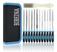 Juego de 13 Limas de Aguja, Limas de Diamante, Limas de Llave, Limas Metal con Cepillo y Bolsa de Almacenamiento Mini Limas para Metal, Plástico, Cristal, Madera, Tallado Madera, Taller y Bricolaje