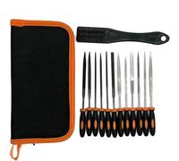 Juego de 13 limas Strudy con cepillo de limpieza, práctico archivo con mango antideslizante para madera y metal y juego de herramientas de modelado eficaz