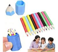 Juego de 13 mini lápices de colores para casas de muñecas y escenas en miniatura de bricolaje, lápices realistas de colores pequeños con estuche de almacenamiento, decoración de escritorio de