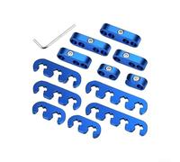 Juego de 13 piezas de accesorios de enrutamiento de alambre de plástico para cables de 7-8 mm compatibles con Chevrolet y para automóviles Ford (azul)